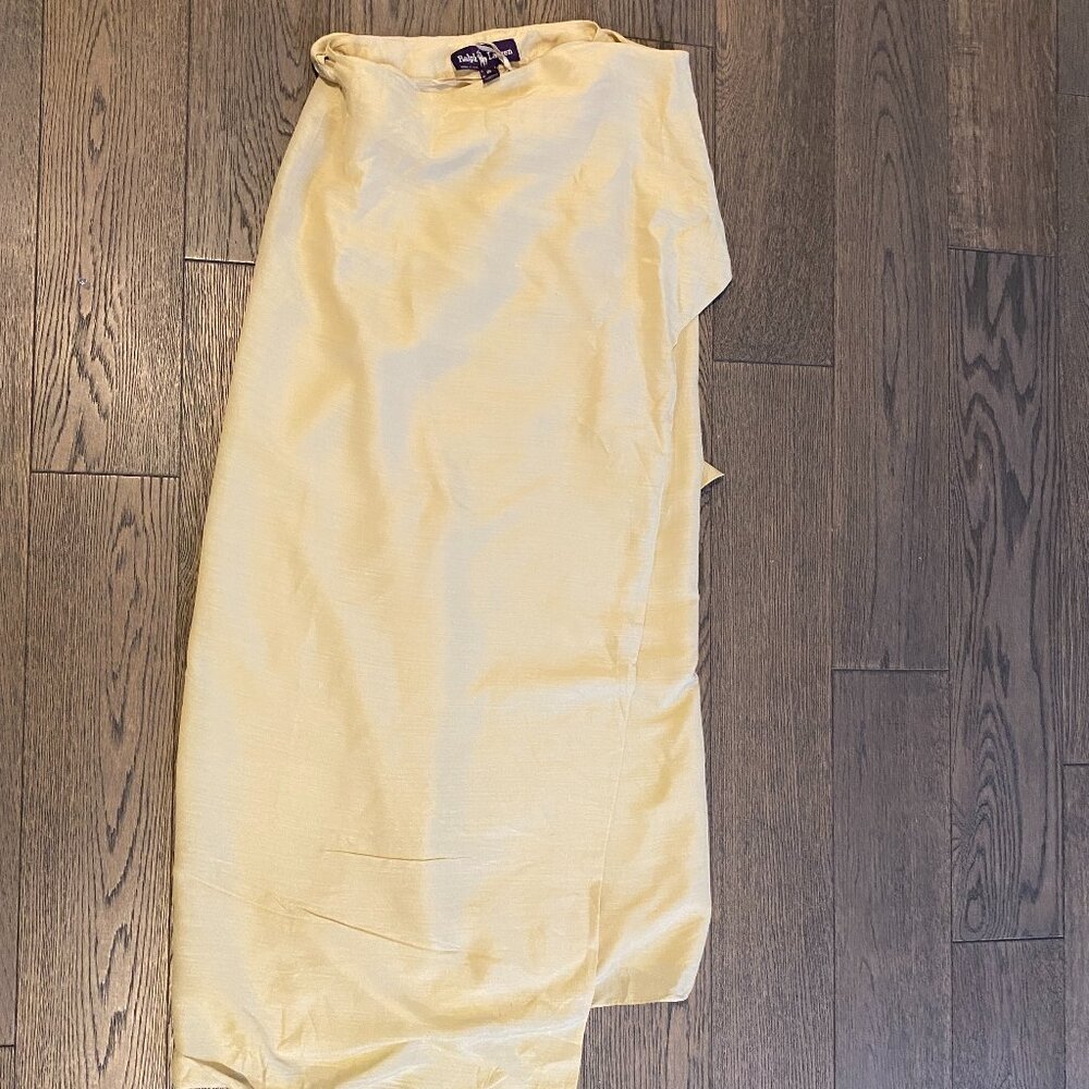 VINTAGE RALPH LAUREN PURPLE LABEL LONG SILK WRAP SKIRT